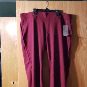 Maurices burgundy pull on dress pants 2 long